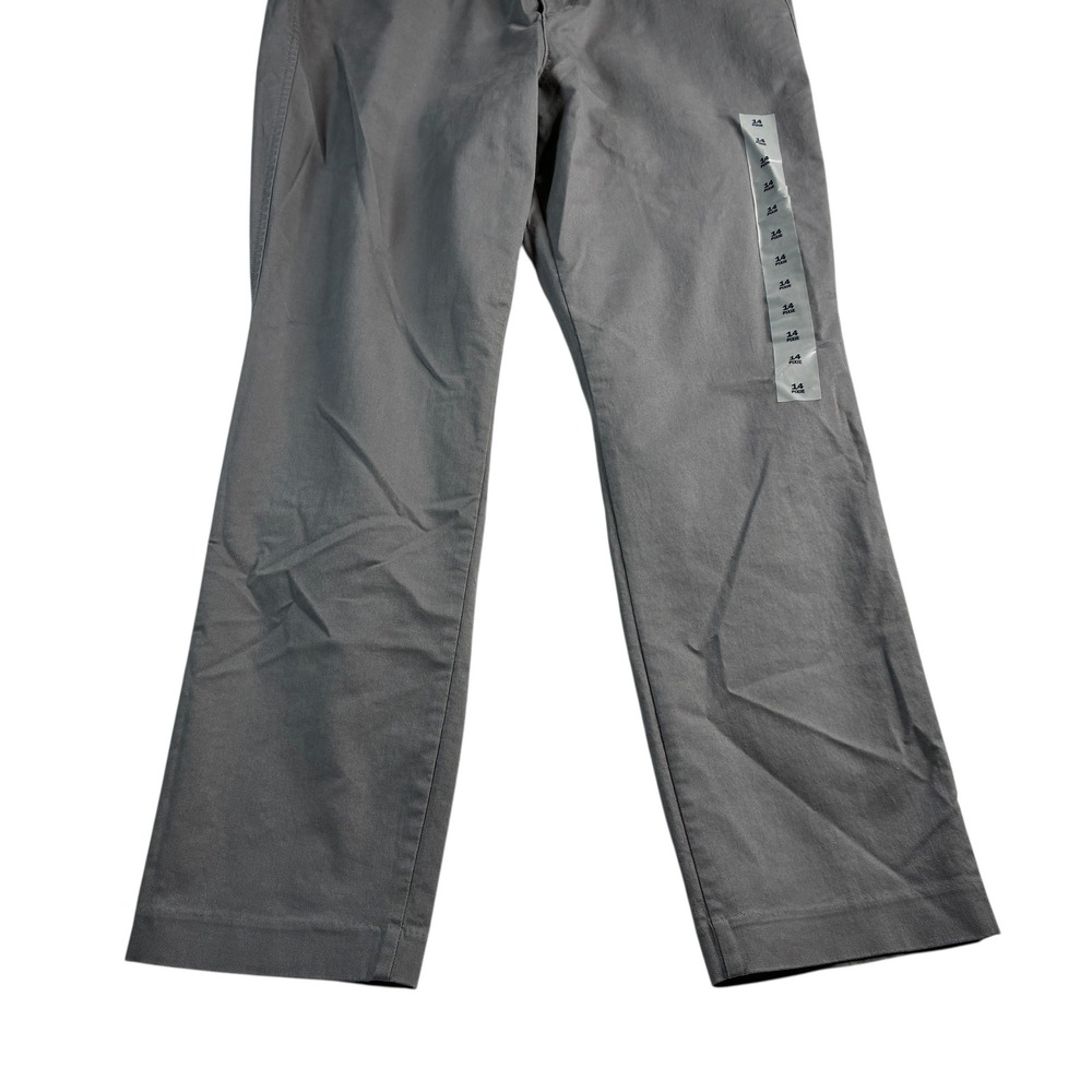 Old Navy Pixie Mid Rise Gray Twill Pants Women Size 14 New With Tags - Picture 9 of 16